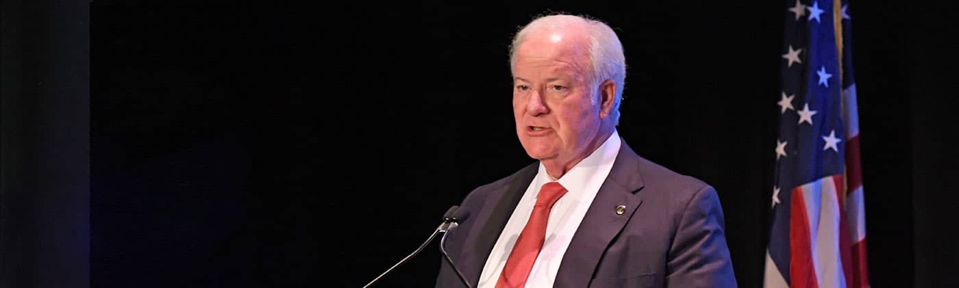 john f. barrett addresses associates at the state of the business