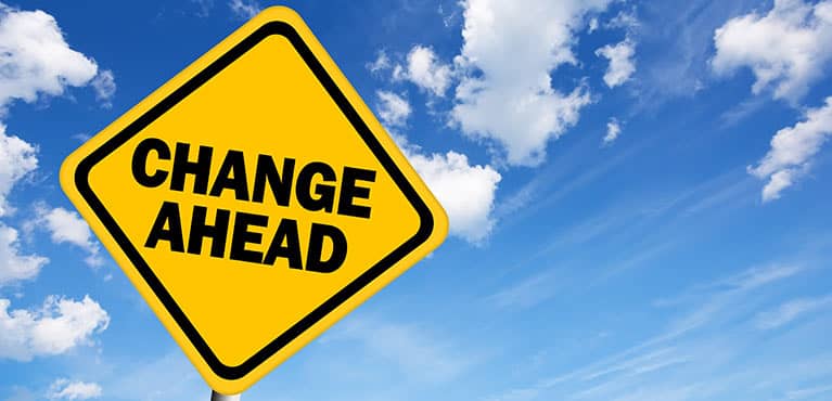 Change ahead sign