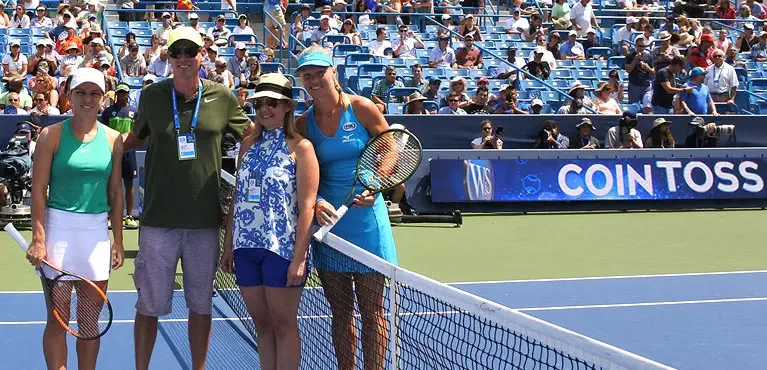 Western & southern open coin toss