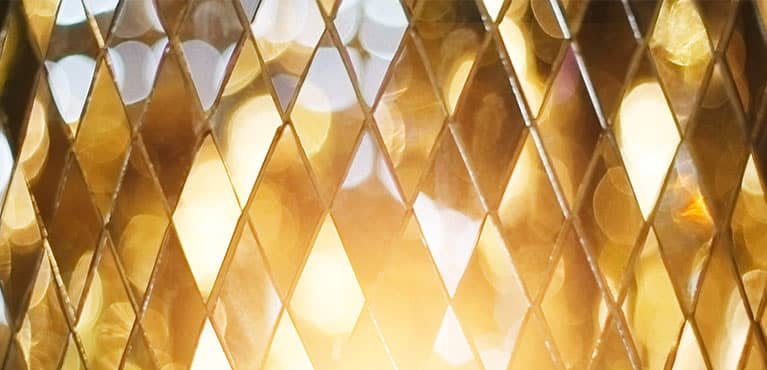 Golden glass reflection