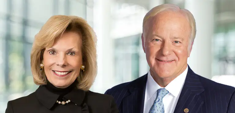 John Barrett and Maribeth Rahe headshots