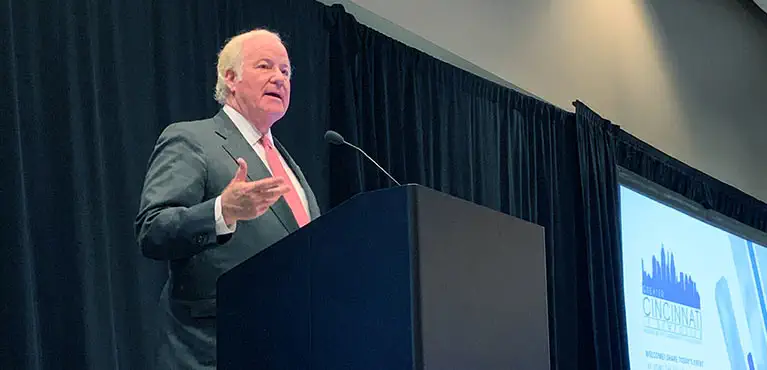 John Barrett at podium at CIO Symposium