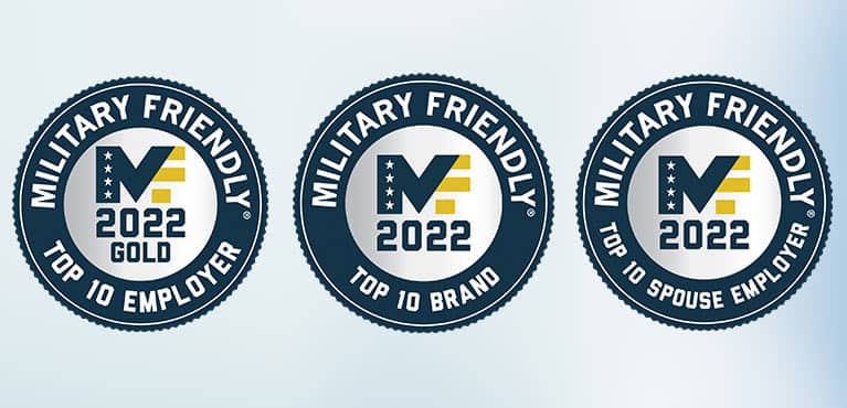 Military Friendly 2022 logos