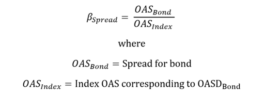 Formula of Spread Beta for Bond (B Spread).