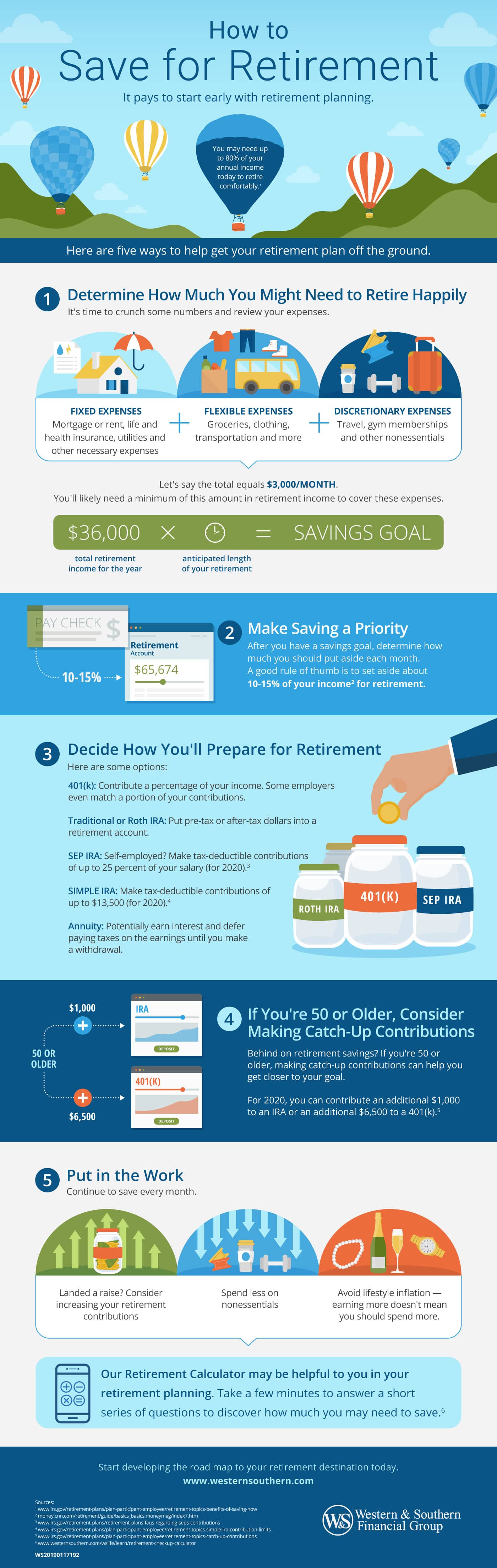 saving for retirement infographic