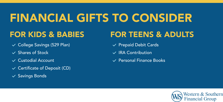 Financial Gifts to Consider Giving to Babies, Kids & Adults