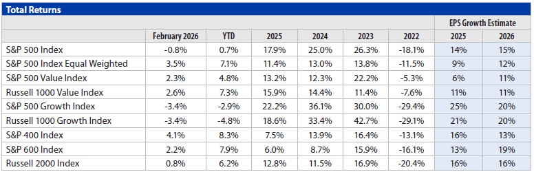 Domestic Equity Monthly Chart 4